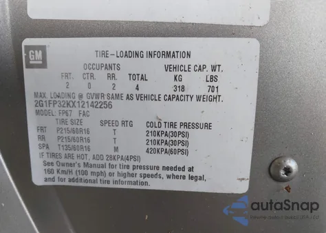 2001 Chevrolet Camaro из США, поврежденный, VIN 2G1FP32KX12142256